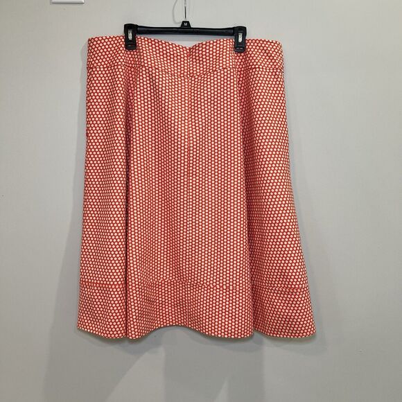 Lane Bryant The Modernist Collection Circle Swing Skirt Size 20 Orange Polka dot - Picture 3 of 6